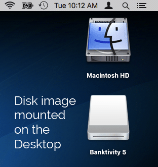 Banktivity 5 disk image on the Desktop